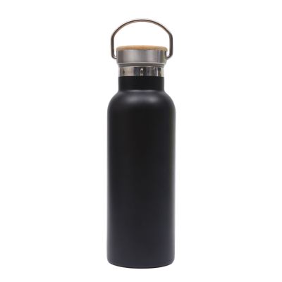 17oz Bamboo Cap Double Walled Stainless Steel Bottle