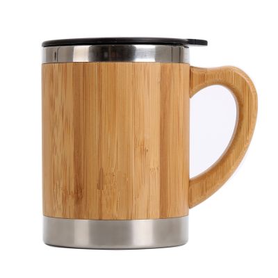MGBO1609/Double wall Stainless steel Bamboo Mug