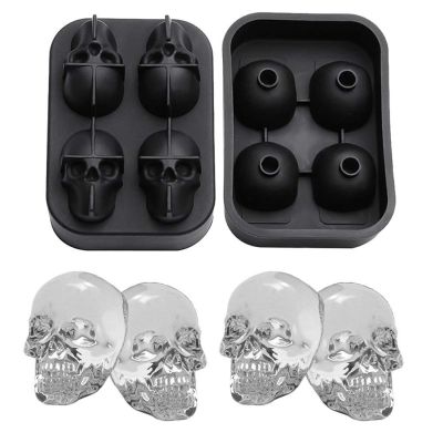 Skull shape ice mold tray