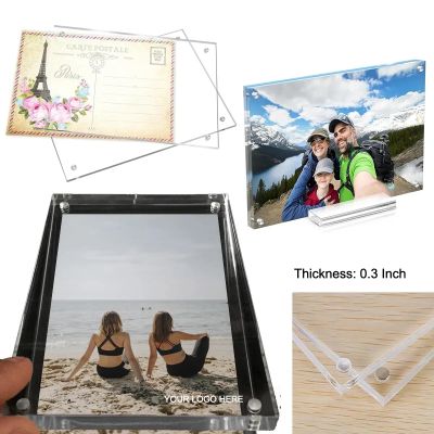6" x 4" x 0.3" Clear Magnetic Acrylic Picture Frame