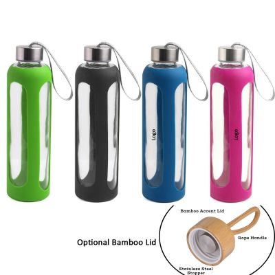 Silicone Sleeve Insulated Glass Bottle