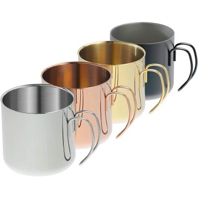 WOBO1392/Stainless Steel mug with lid and wire handle