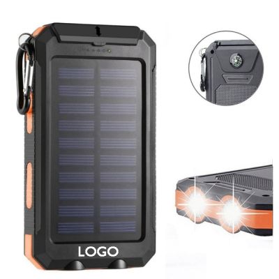 Waterproof Solar Charger with Carabiner and Compass