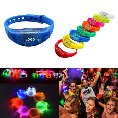 Silicone Adjustable LED Sound Activated Wristband